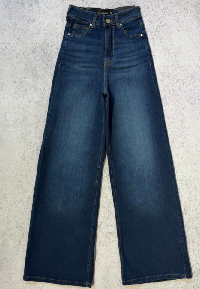 Wide leg tiro alto